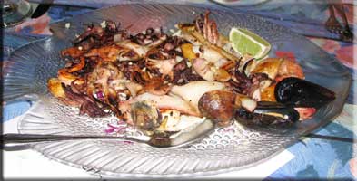Mixed grill of fish