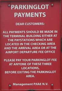 Parking lot sign