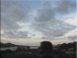 Sunset over the lagoon on Tuesday