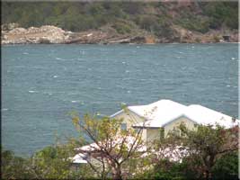 Whitecaps on the lagoon on Wednesday