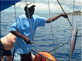 Capt Learie with a barracuda