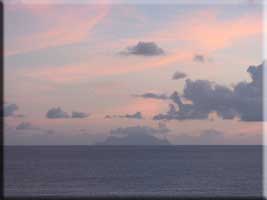 Sunset over Saba