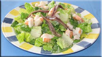 Shrimp and anchovy salad