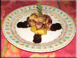 Duck breast with foie gras