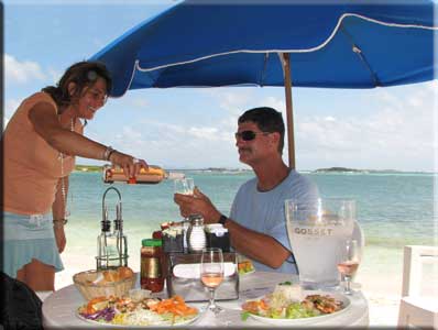 Pat Turner and Mimi at Tropical Wave on Galion Beach