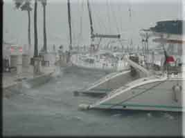 pulling the stray boat alongside