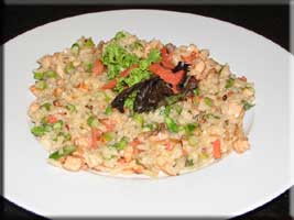 Smoked salmon risotto