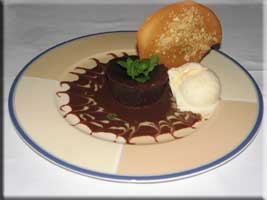 Molten chocolate cake