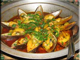 Moules tajine